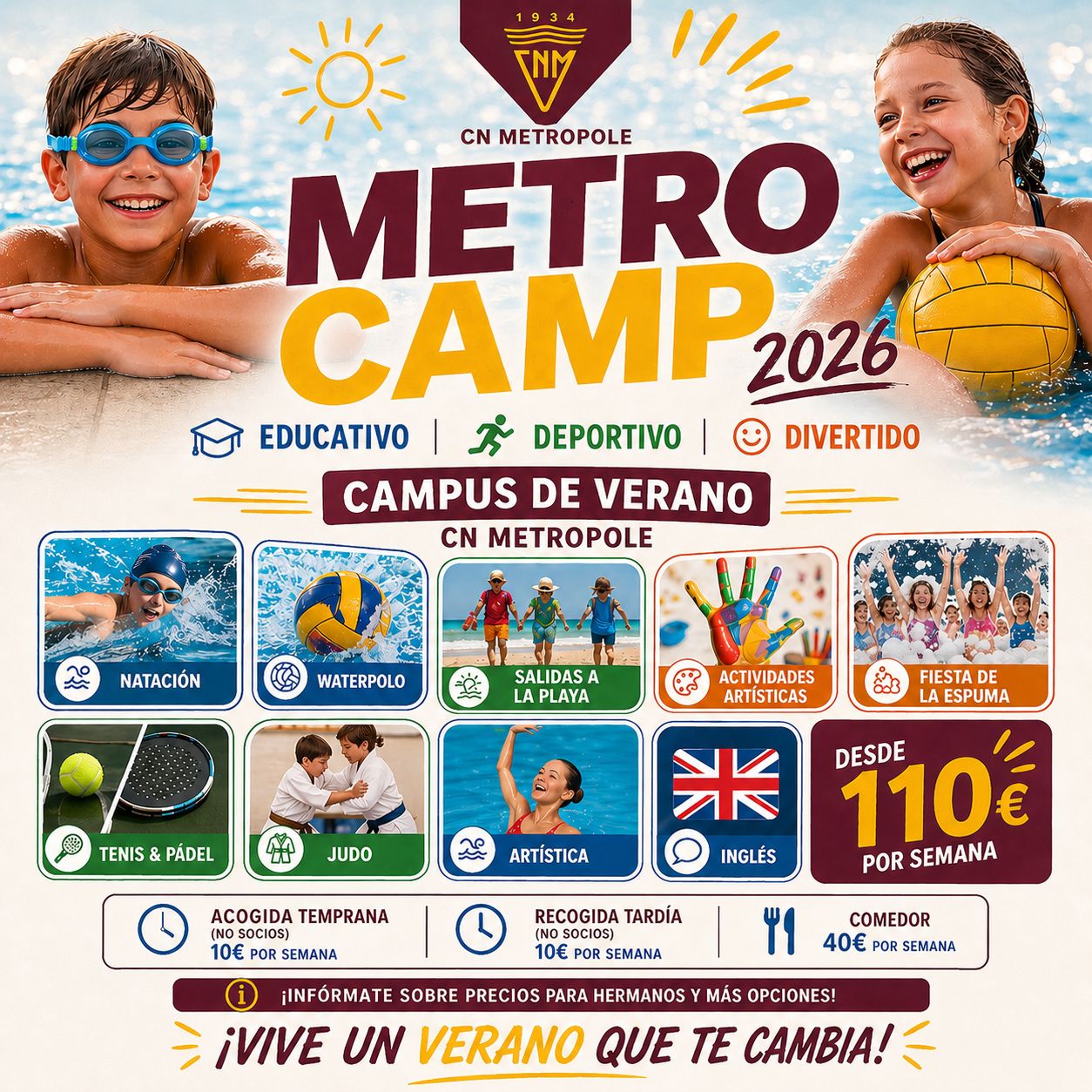 Cartel Metro Camp 2026 CN Metropole